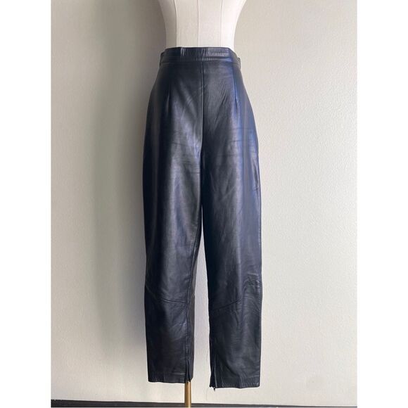 Vintage 90s Danier butter soft leather high rise pants - Picture 3 of 9